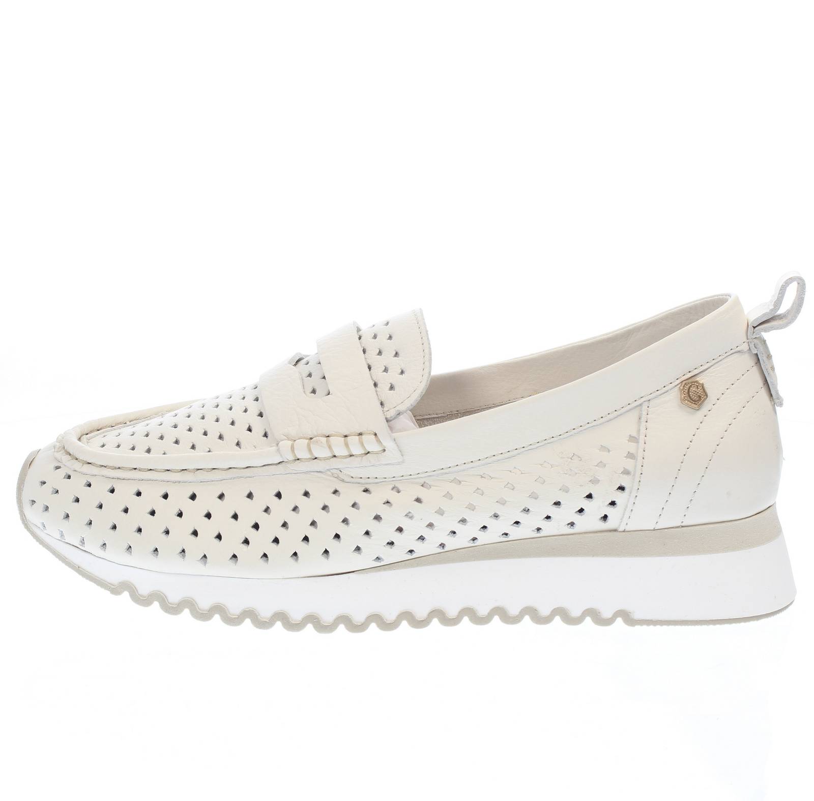 CARMELA Mocassins en cuir Femme blanc Photo 3