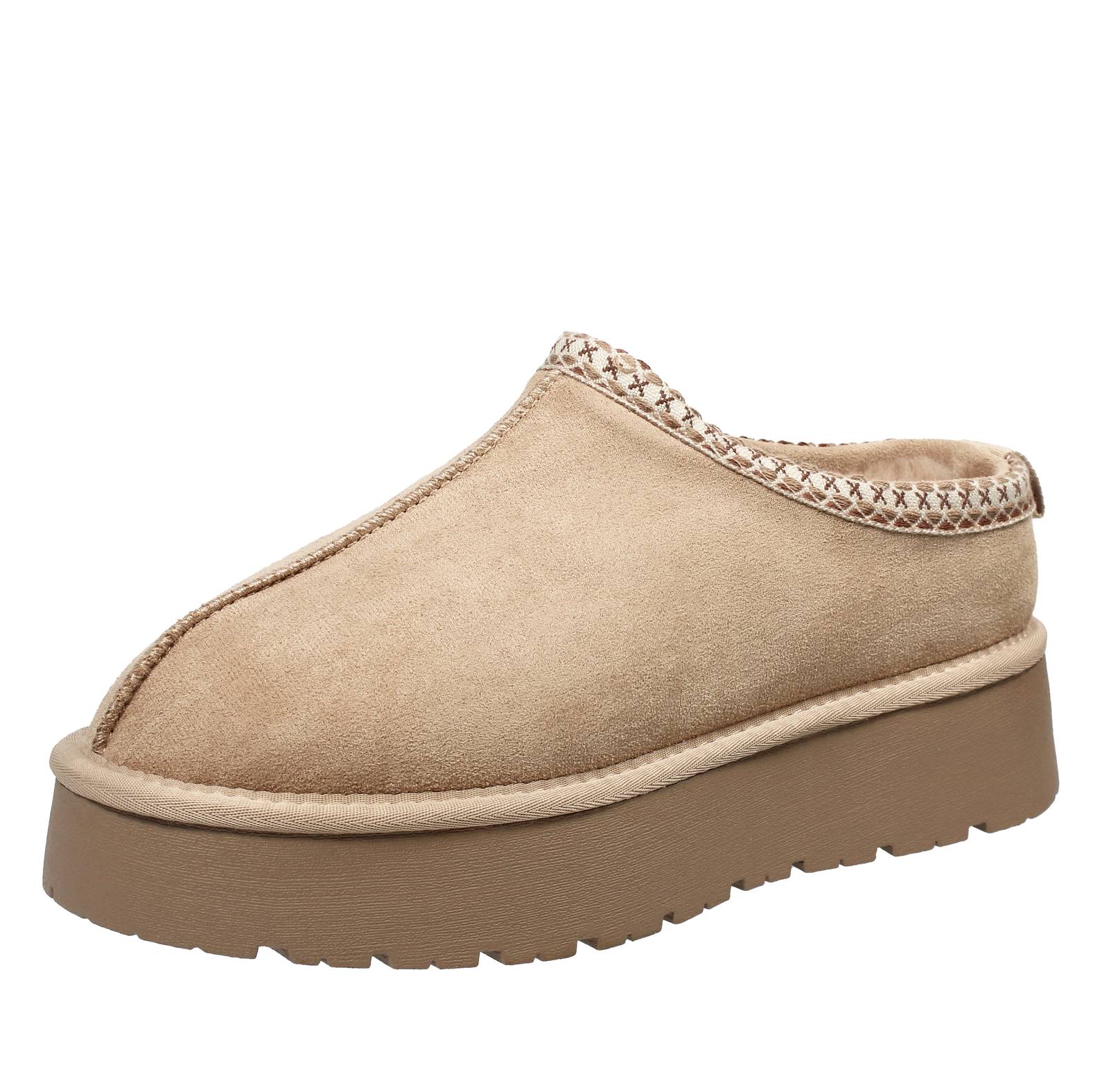 Обувь Xti бежевого цвета на плоской подошве Stoff Stiefeletten - Damen Schuhe Pantoletten Sabot 11190₽