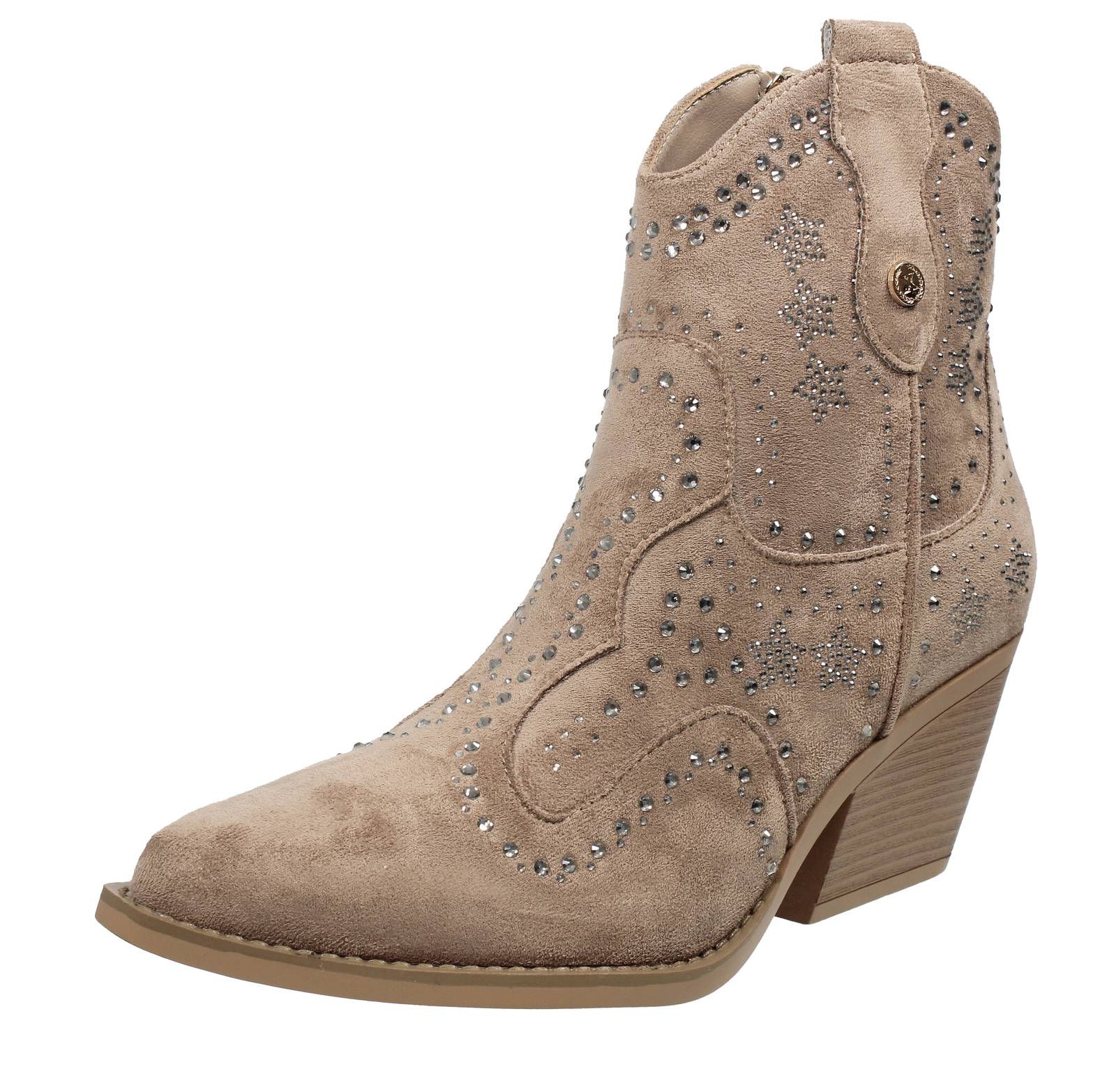 Обувь Xti Stivaletti Texani бежевого цвета от Tessuto - Donna Scarpe Stivaletti Texani 18890₽