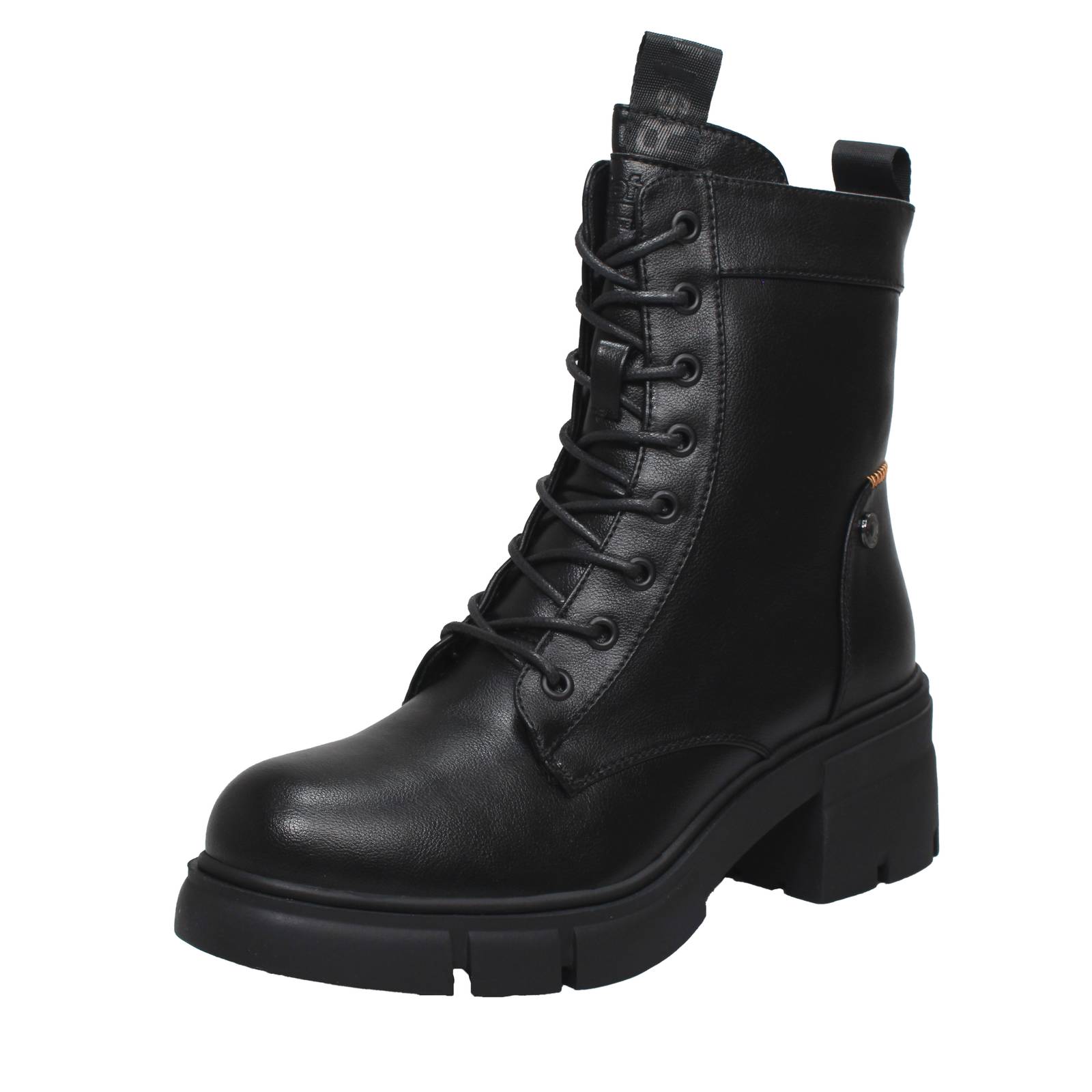 Xti Refresh Amphibien Panzer mit Reißverschluss schwarz - Damen Schuhe Stiefeletten
