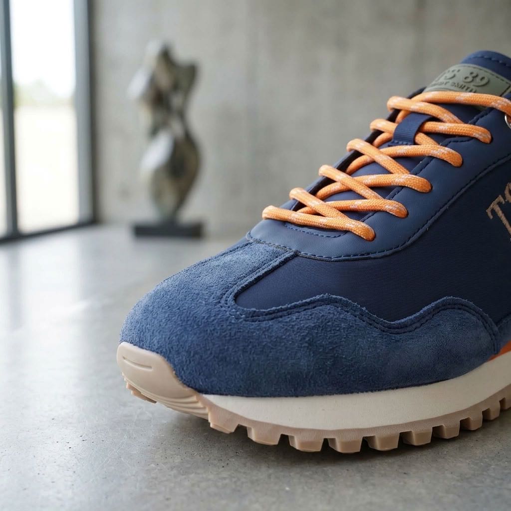 TEDDY SMITH Sneakers en daim et nylon Homme bleu Photo 5