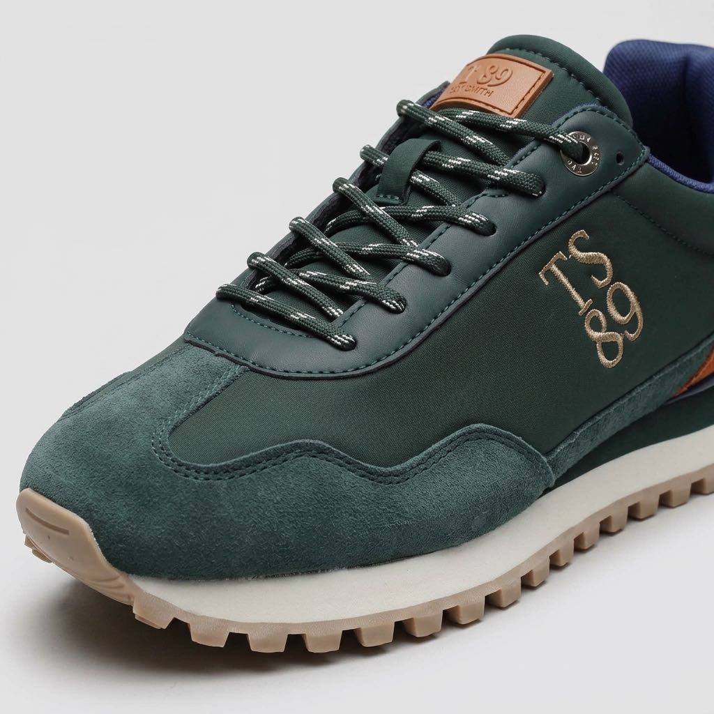 TEDDY SMITH Sneakers en daim et nylon Homme vert Photo 5