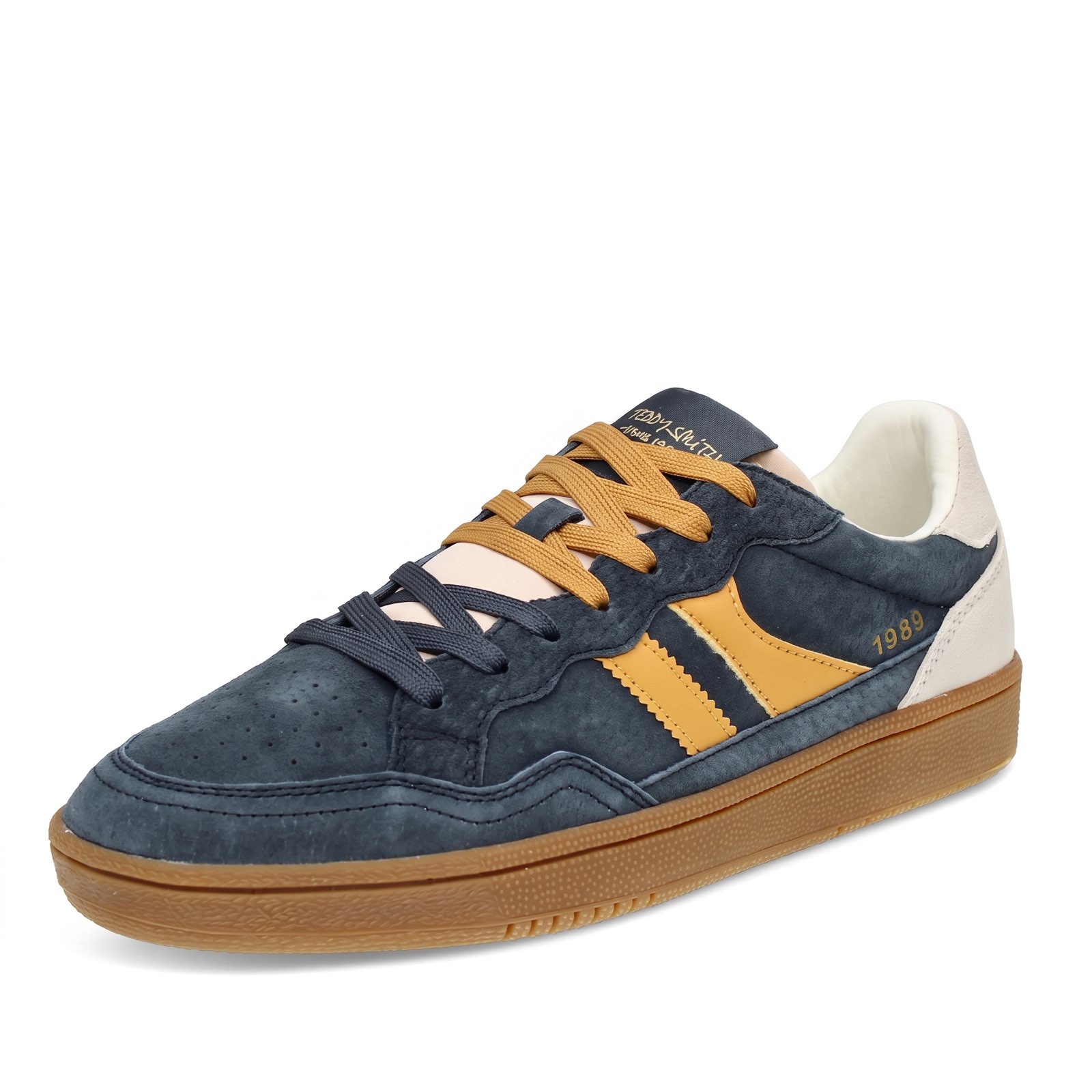 TEDDY SMITH Z.PIEL - Sneakers basses en daim Homme bleu
