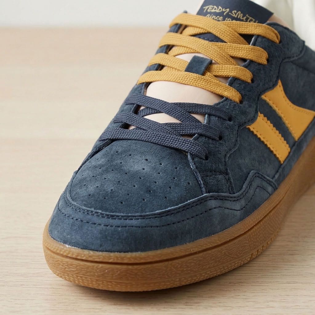 TEDDY SMITH Z.PIEL - Sneakers basses en daim Homme bleu Photo 5