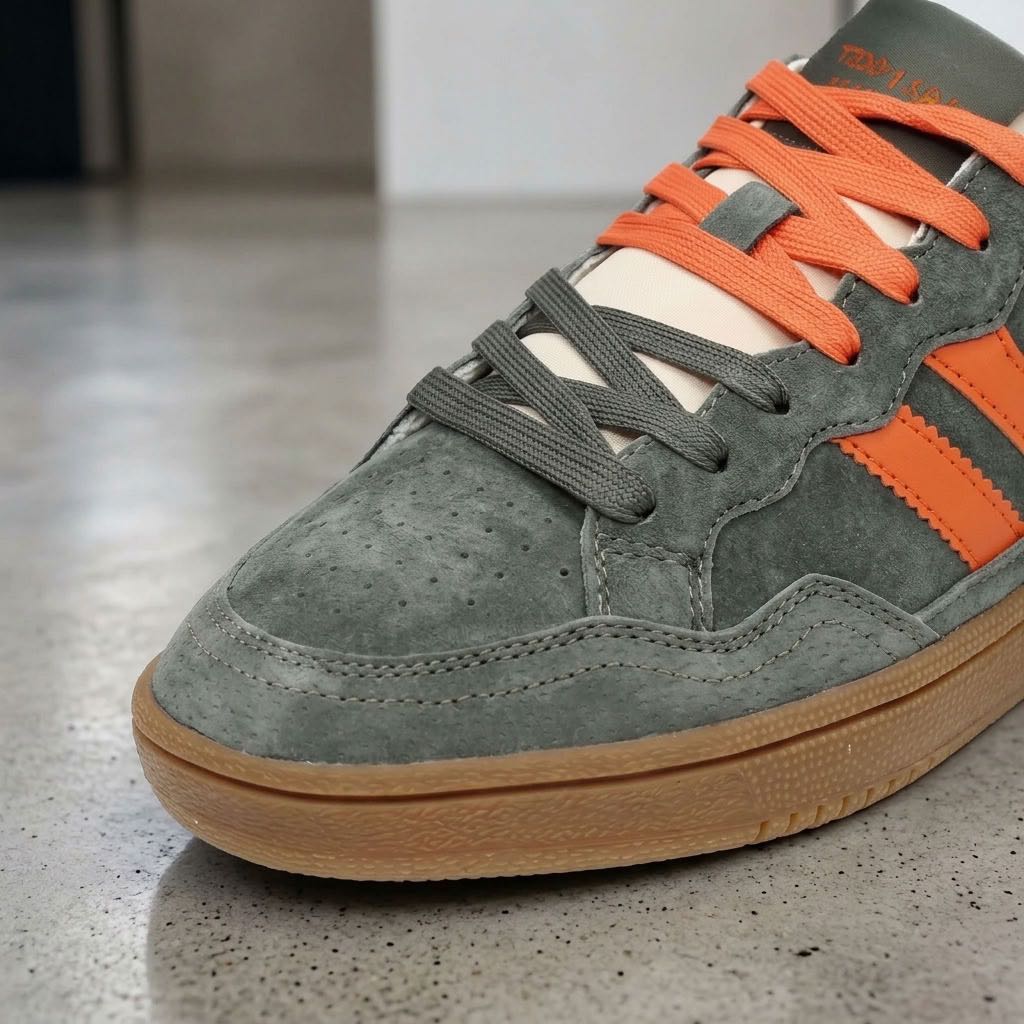 TEDDY SMITH Z.PIEL - Sneakers basses en daim Homme kaki Photo 5