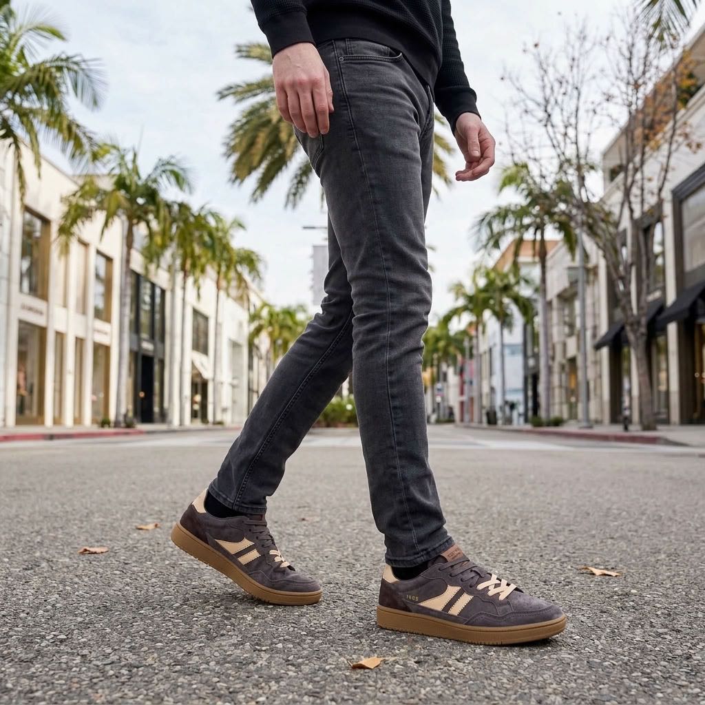 TEDDY SMITH Z.PIEL - Sneakers basses en daim Homme marron Photo 2
