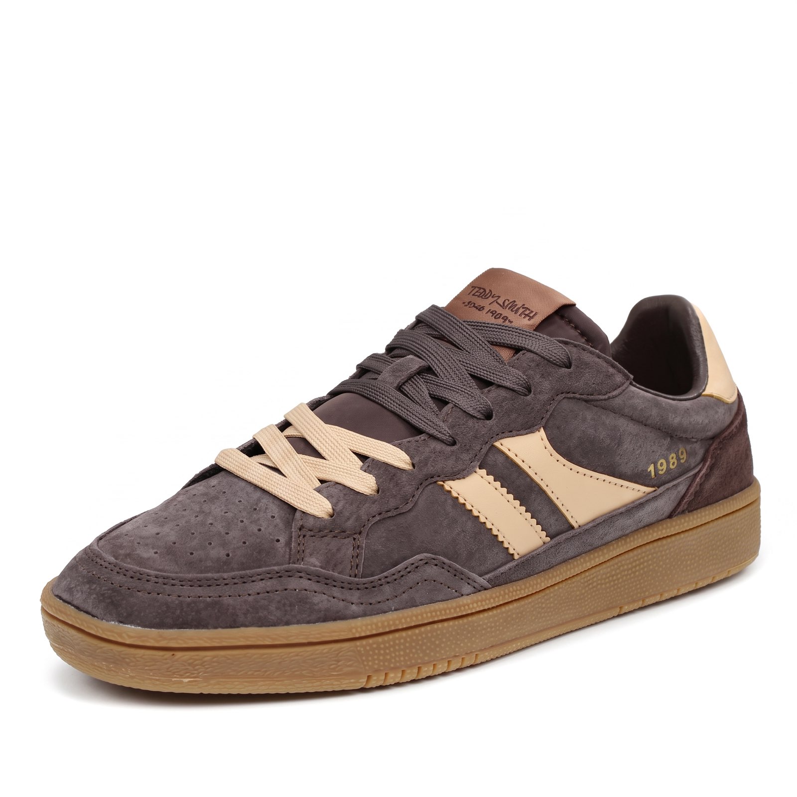 TEDDY SMITH Z.PIEL – Niedrige Sneakers aus Wildleder Herren braun