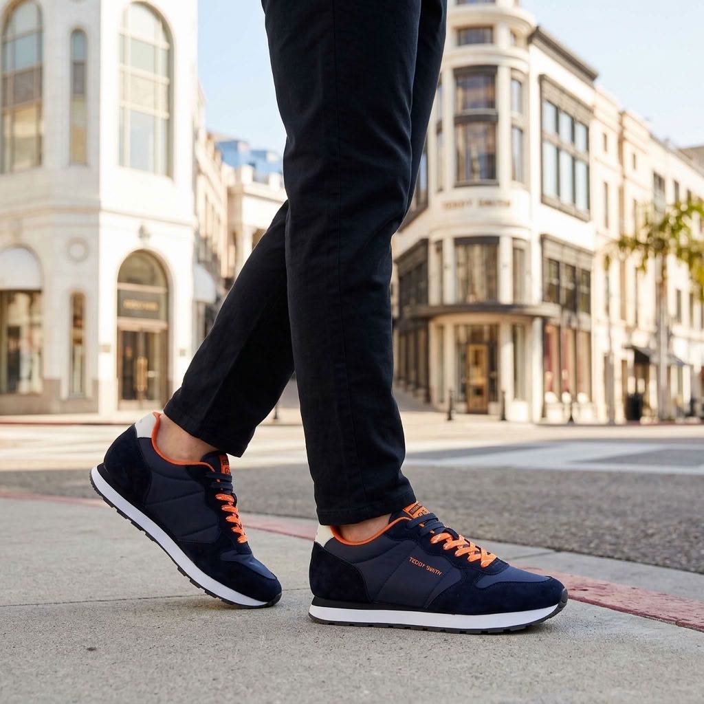 TEDDY SMITH Z.TEX - Sneakers basses en daim Homme bleu Photo 2