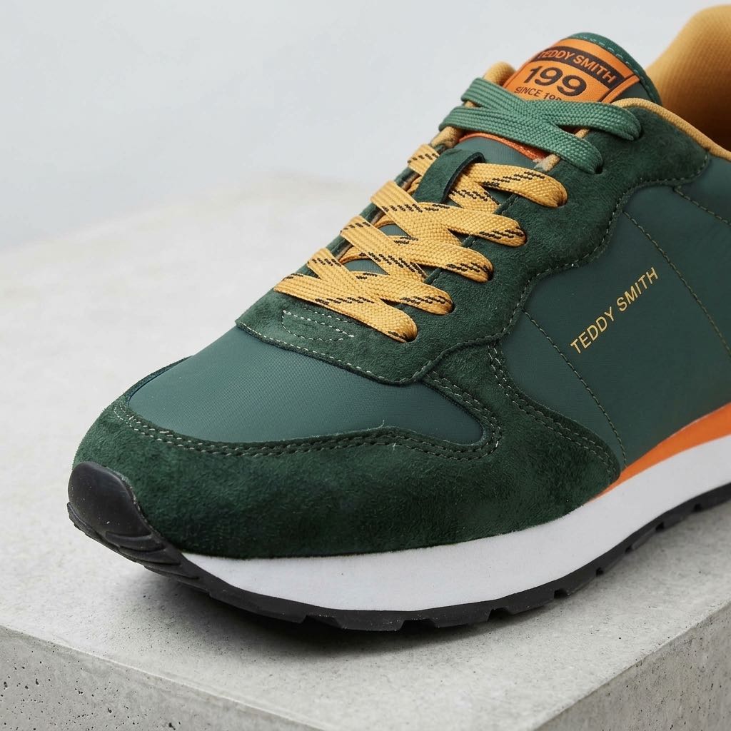 TEDDY SMITH Z.TEX - Sneakers basses en daim Homme vert Photo 5