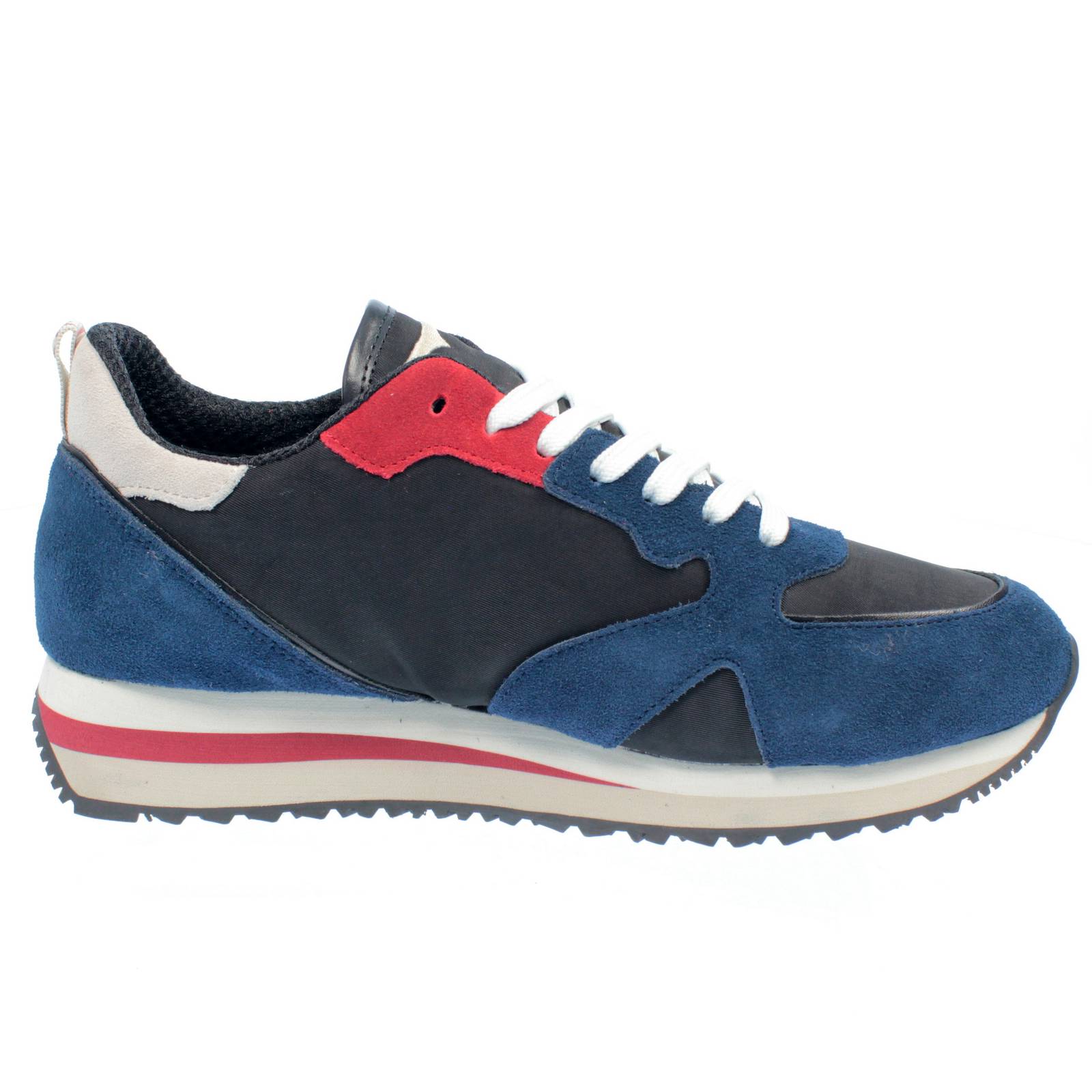 GUARDIANI Wen 2200 - Suede and nylon sneakers Man black Photo 2