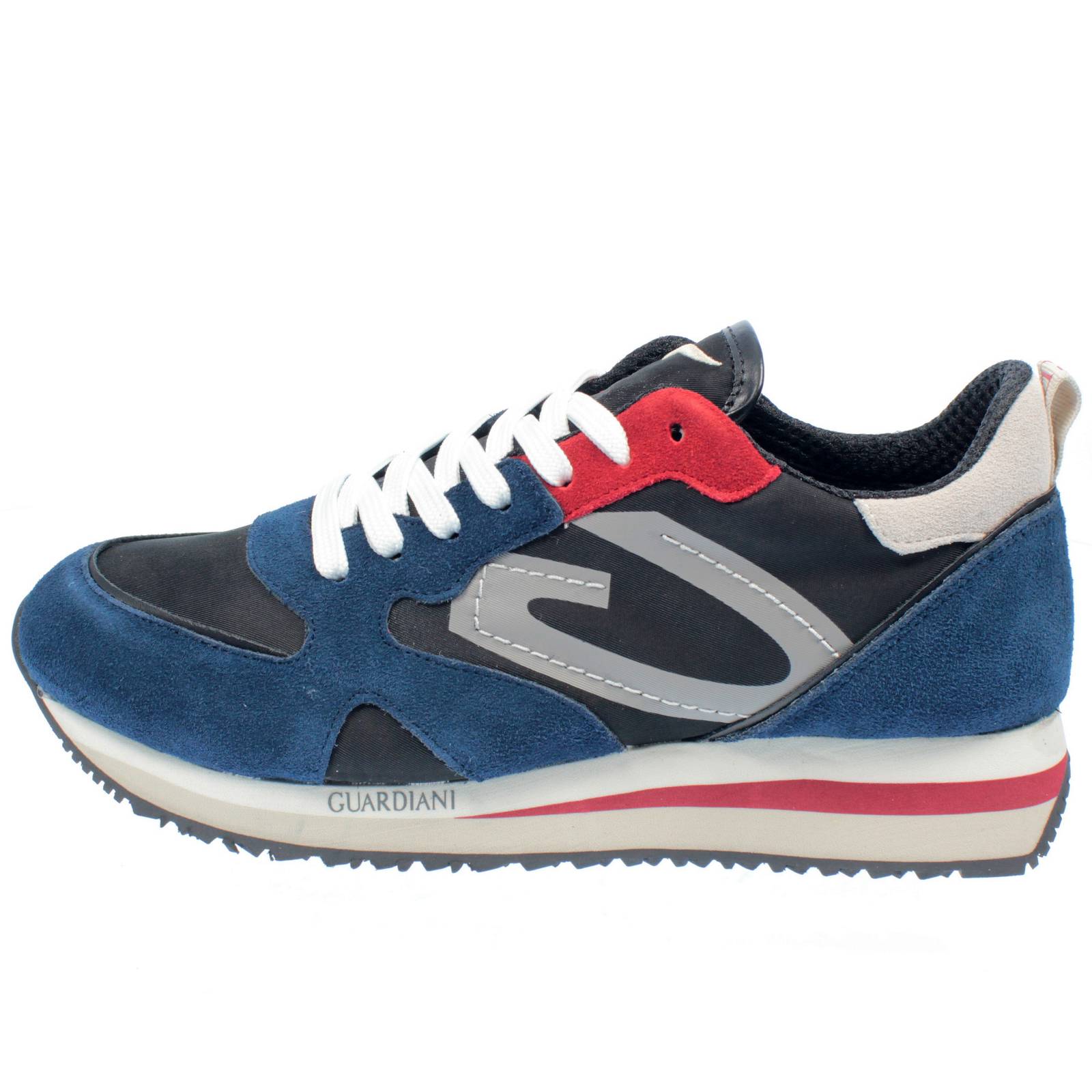 GUARDIANI Wen 2200 - Suede and nylon sneakers Man black Photo 3